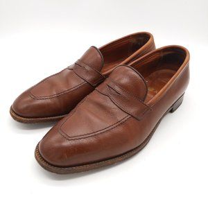Alden Brown Pebbled Grain Leather Loafers Sz 9